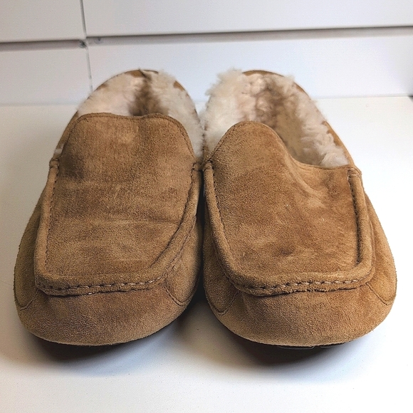 UGG Australia ASCOT 5775 Men's Chesnut Suede Sheepskin Lined Slippers SZ 11 NWOT - Picture 2 of 7
